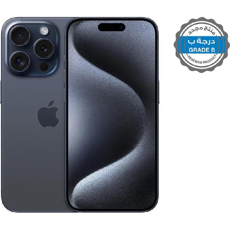 Apple iPhone 15 Pro 256 GB Blue Titanium Renewed Grade B