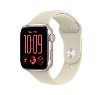 Apple Watch SE 3 GPS 40mm Starlight Aluminium Case with Sand Sport Band - M/L