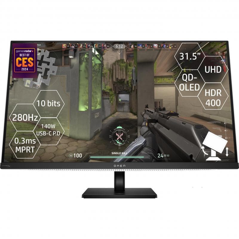 HP OMEN Transcend 31.5" OLED 4K UHD (Ultra HD) Gaming Monitor