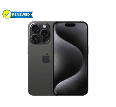 Carbone Renewed iPhone 15 Pro Max, 5G, Grade A, 256 GB, Black Titanium