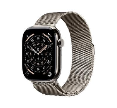 Apple Watch Series 11 GPS + Cellular 46mm Natural Titanium Case with Natural Milanese Loop M/L