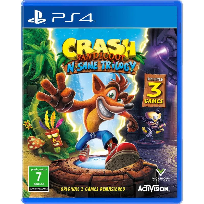Crash Bandicoot N. Sane Trilogy PlayStation 4 (Games) Blu-ray Disc ActiVision