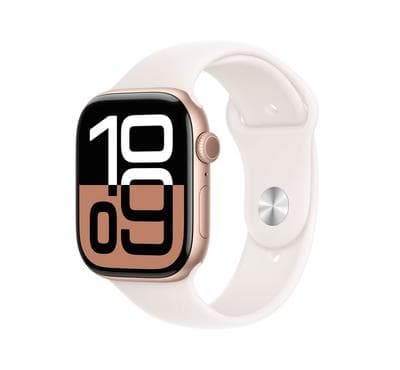 Apple Watch Series 10 GPS 42MM Rose Gold Aluminium Case with Light Blush Sport Band - M/L