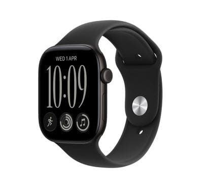 Apple Watch Series 12 GPS 46mm Black Aluminium Case with Black Sport Band - S/M